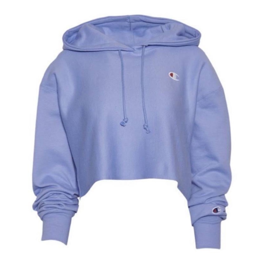 Blue Champion Cropped Hoodie